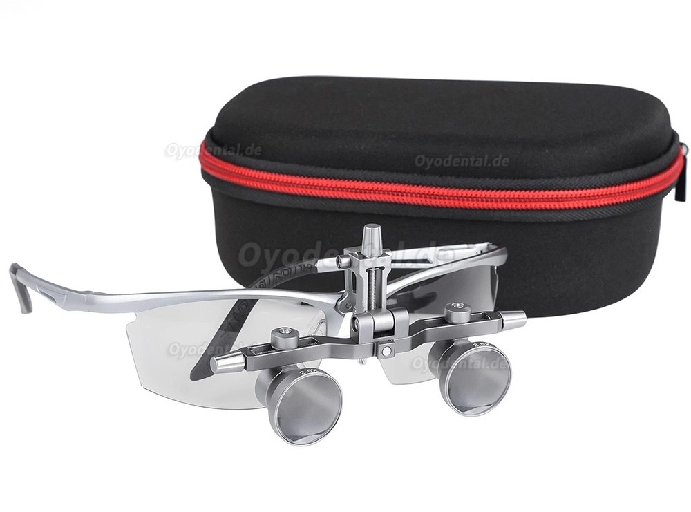 DY-118 2.5X 450 mm Dental Lupenbrille Aluminiumrahmen Einstellbarer Pupillenabstand